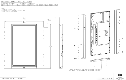 2294L Rack mount Bezel, only suitable for the intelliTouch versions of the products.